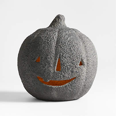 Jack-O-Lantern Medium Ficonstone Lantern 12"