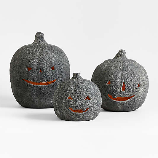 Jack-O-Lantern Large Ficonstone Lantern 16"