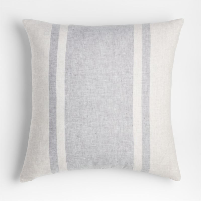 Jackie 23"x23" Grey Linen Throw Pillow Cover by Leanne Ford