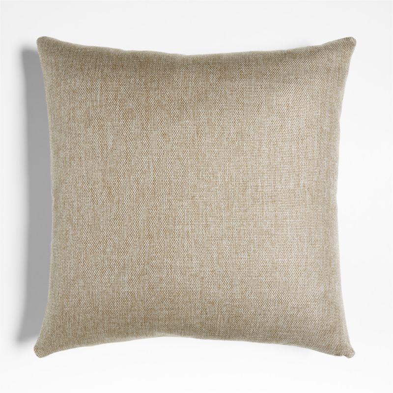 Jackson Taupe Basketweave Leather 23"x23" Throw Pillow Cover - image 4 of 6