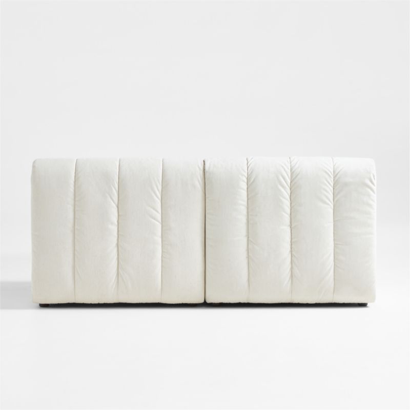 Jade Heathered Ivory 2-Piece Kids Puffer Armless Modular Sofa - image 7 of 10