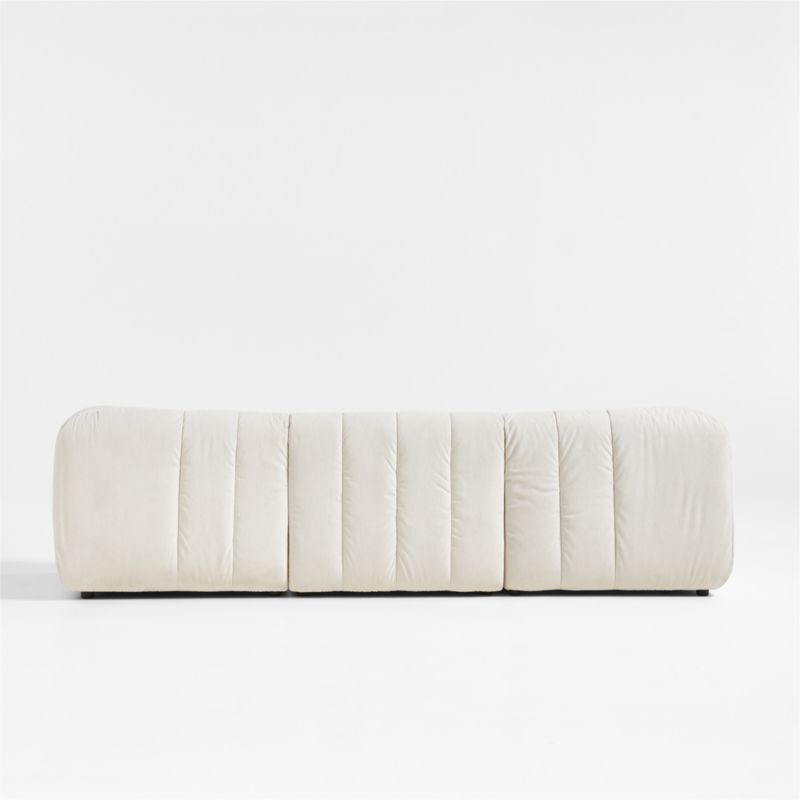 Jade Heathered Ivory 3-Piece Kids Puffer Modular Sofa - image 7 of 10