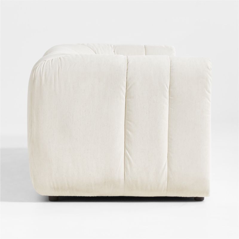 Jade Heathered Ivory 3-Piece Kids Puffer Modular Sofa - image 6 of 10