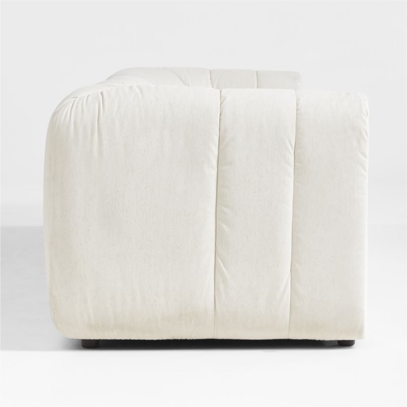 Jade Heathered Ivory 4-Piece Kids Puffer Modular Sofa - image 6 of 10