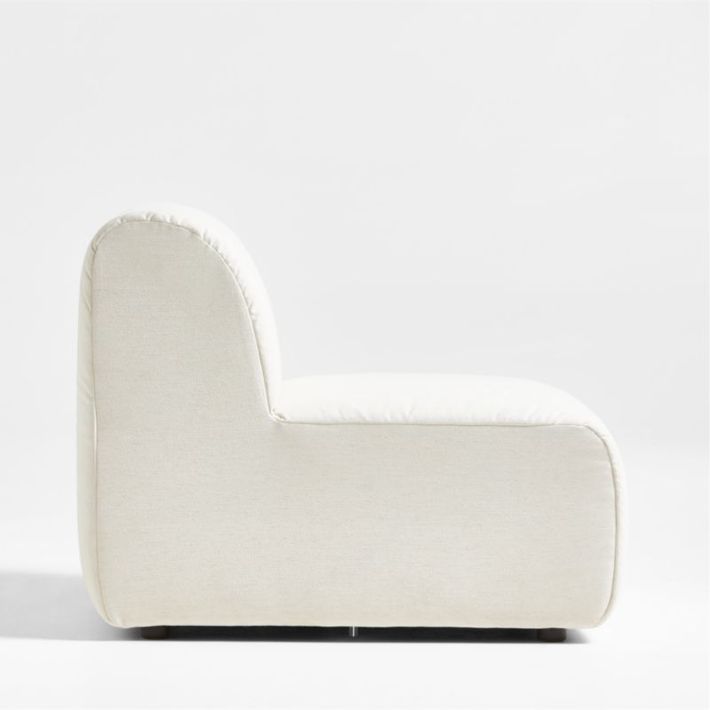 Jade Heathered Ivory Armless Upholstered Sectional Sofa - image 7 of 9