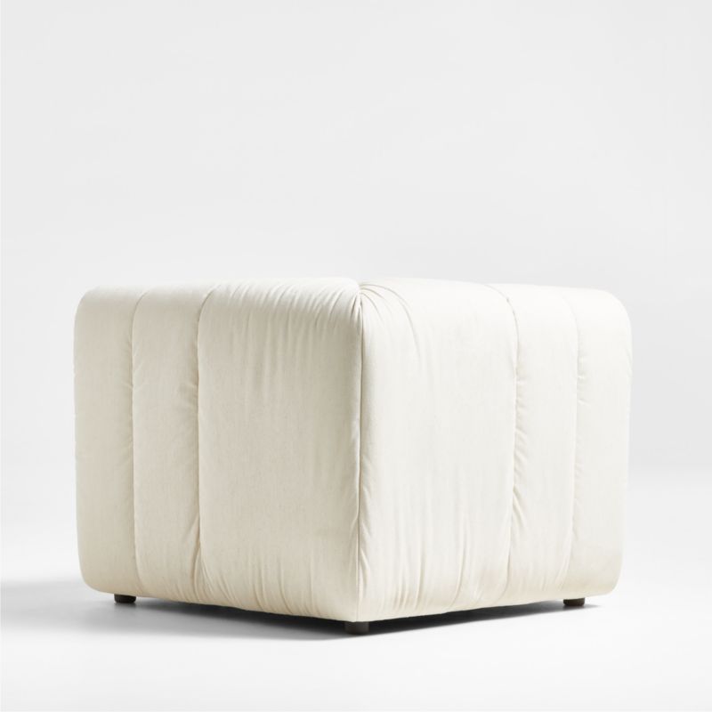 Jade Heathered Ivory Upholstered Corner Chair - image 6 of 7