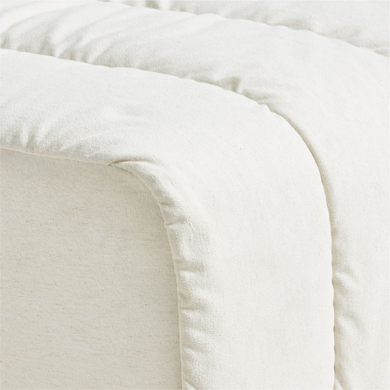 Jade Heathered Ivory Upholstered Ottoman - image 5 of 6