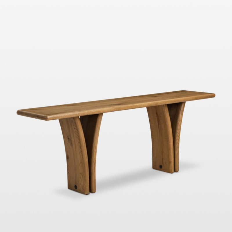 Jale Brown French Oak 82" Console Table - image 3 of 8