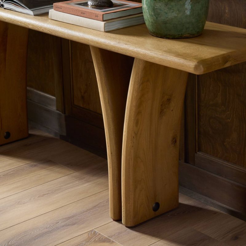 Jale Brown French Oak 82" Console Table - image 2 of 8