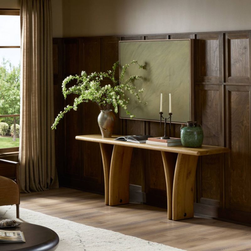 Jale Brown French Oak 82" Console Table - image 1 of 8