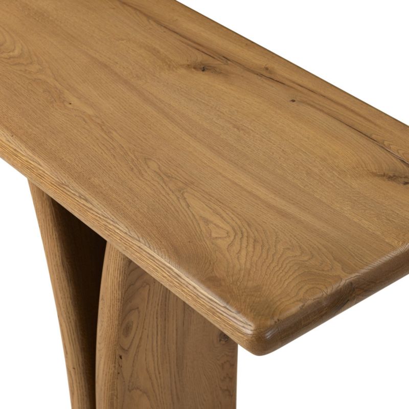 Jale Brown French Oak 82" Console Table - image 6 of 8