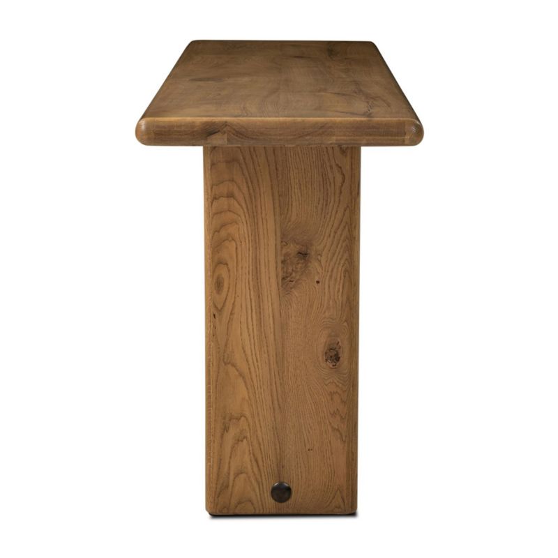 Jale Brown French Oak 82" Console Table - image 4 of 8