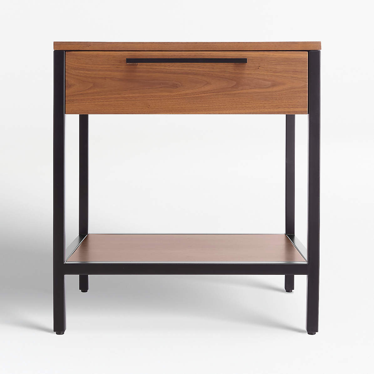 Black and outlet walnut nightstand