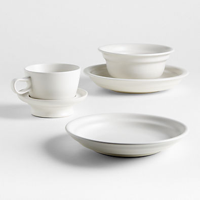 View Jamesware White Stoneware 5-Piece Place Setting details