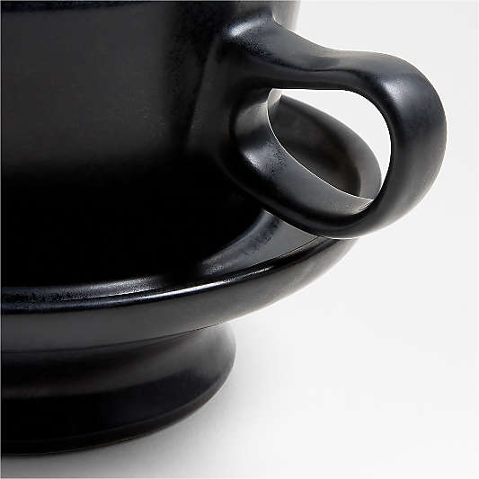 Jamesware 16-oz. Charcoal Stoneware Cup and Saucer