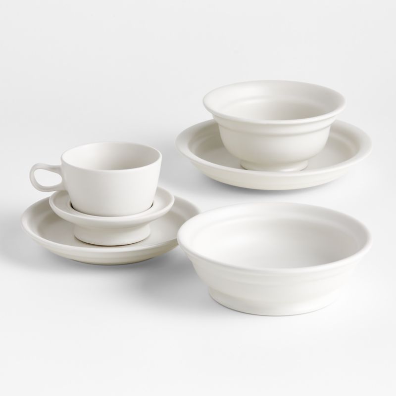 Jamesware White Stoneware 5-Piece Place Setting - image 7 of 7