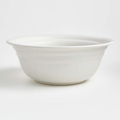 Jamesware White Stoneware Serving Bowl