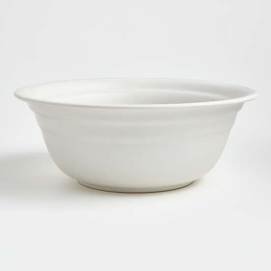 Jamesware White Stoneware Serving Bowl