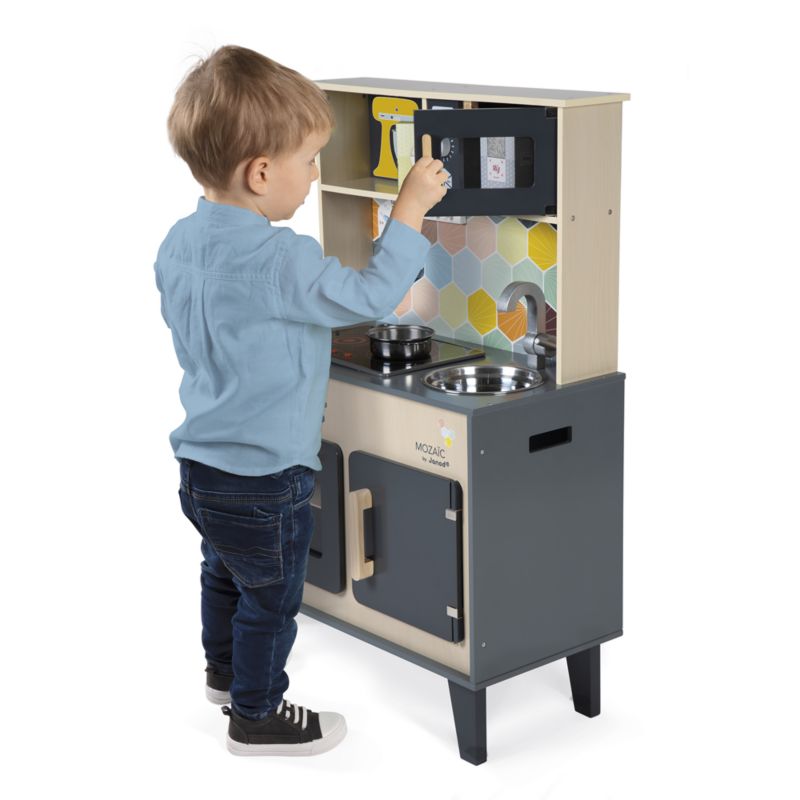 Janod Mozaic Big Cooker Kids Wooden Play Kitchen - image 2 of 11