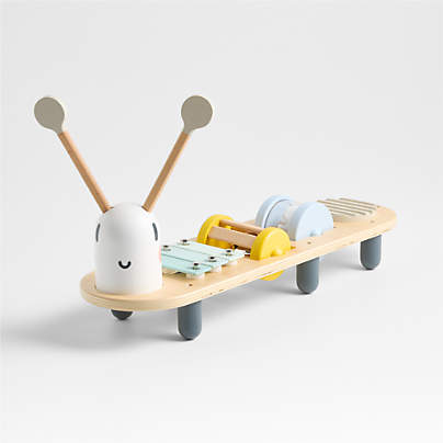 Janod Sweet Cocoon Wooden Caterpillar Kids Music Stand