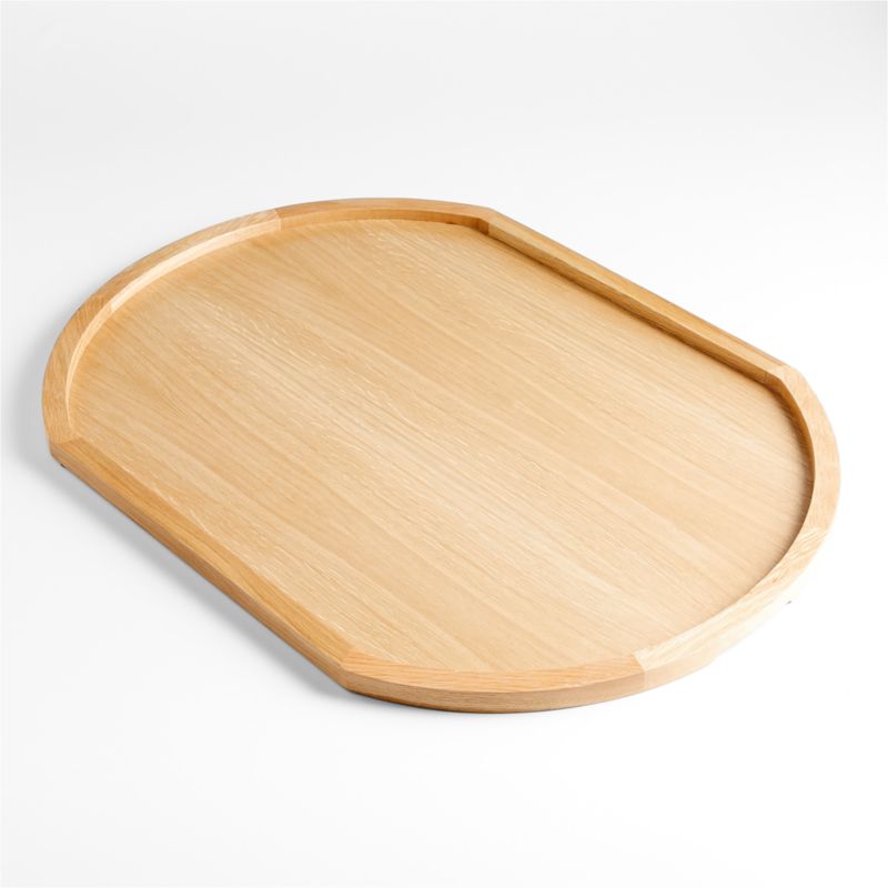 Oval Light Oak Wood Decorative Tray 30" - image 4 of 6