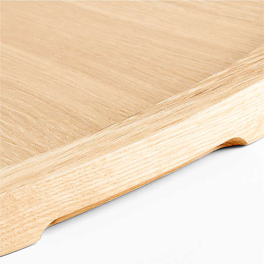 Oval Light Oak Wood Decorative Tray 30"