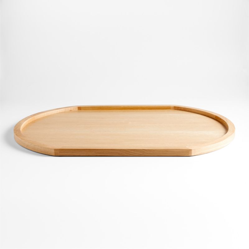 Oval Light Oak Wood Decorative Tray 30" - image 3 of 6