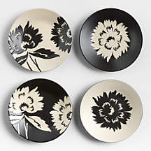 Jardin Stoneware Appetizer Plates, Set of 4 + Reviews | Crate & Barrel