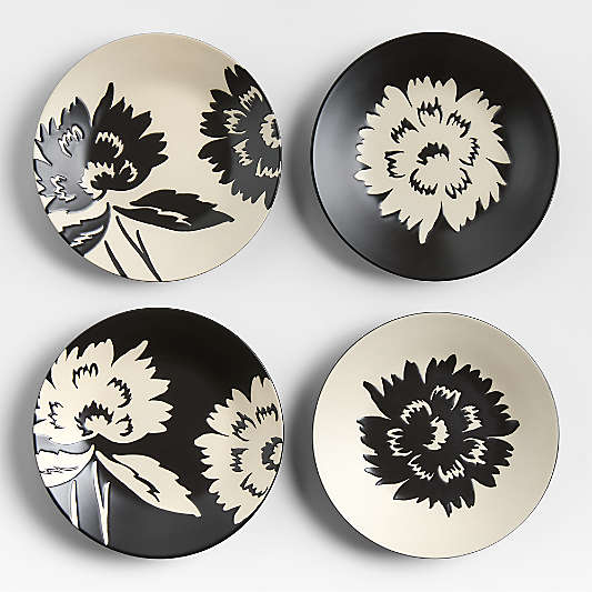 Jardin Stoneware Appetizer Plates, Set of 4