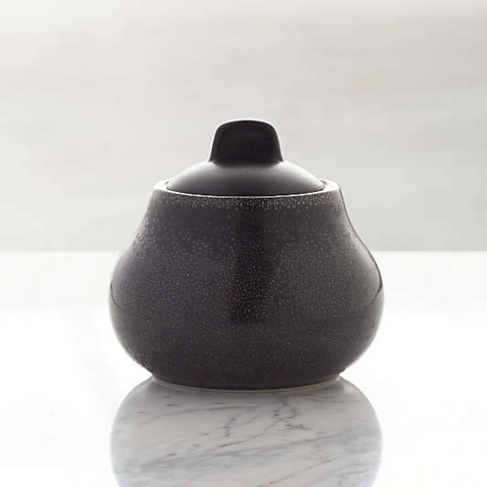 Jars Tourron Black Sugar Bowl with Lid