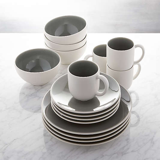 Jars Tourron Grey 16-Piece Dinnerware Set