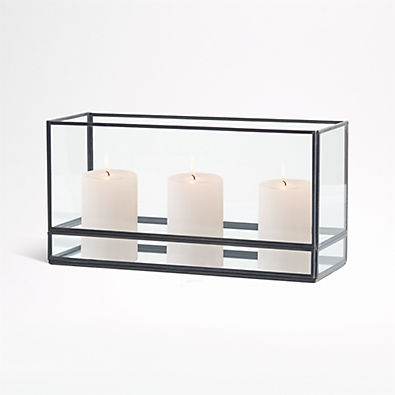 View Jasper 7.5" Black Pillar Candle Centerpiece details