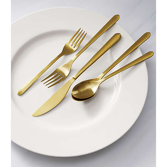 Jasper Satin Gold 20-Piece Flatware Set