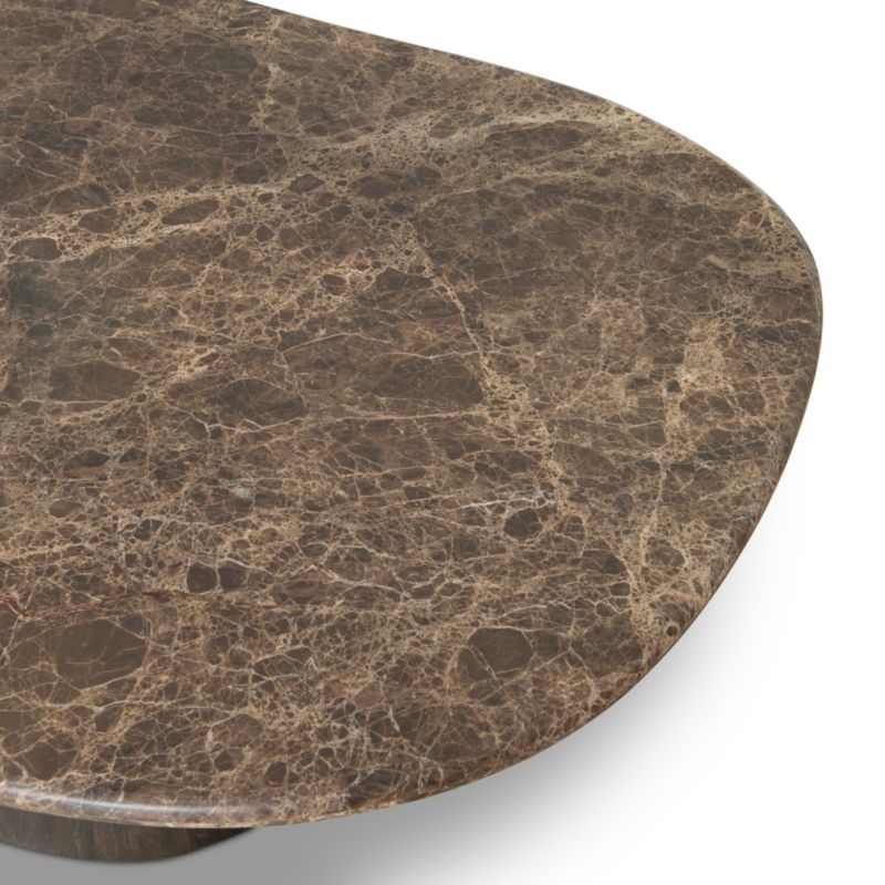 Jayda Brown Marble 65" Pedestal Coffee Table - image 7 of 8