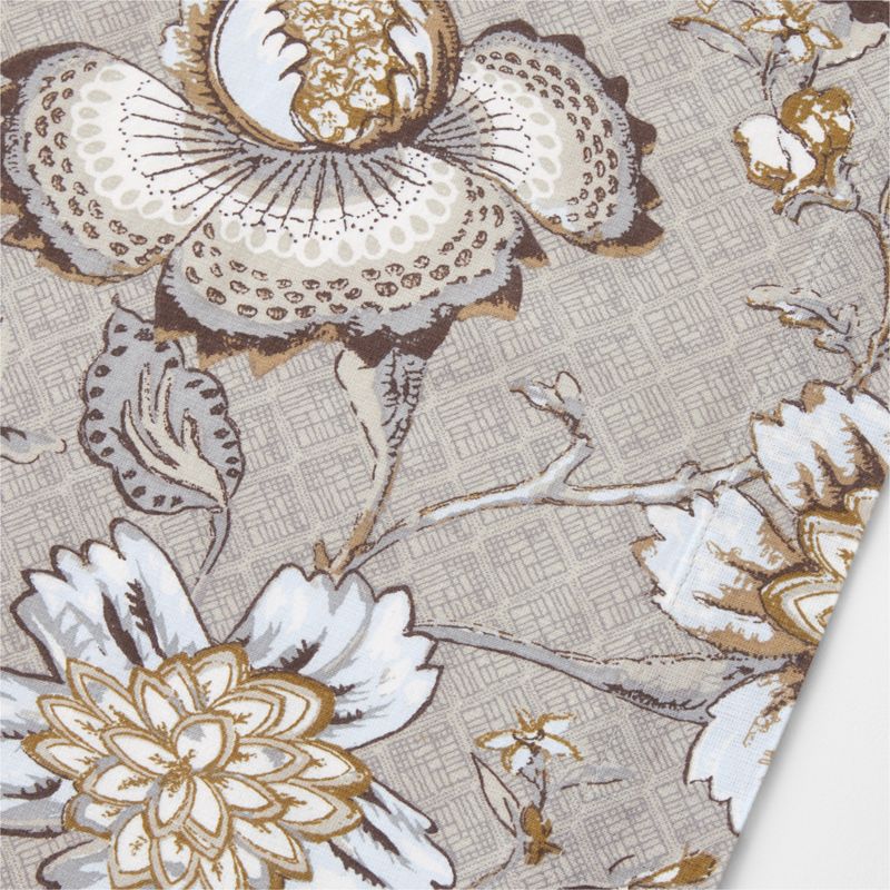 Jacobean Floral 120" Cotton Linen Runner - image 1 of 2