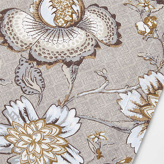 Jacobean Floral 120" Cotton Linen Runner