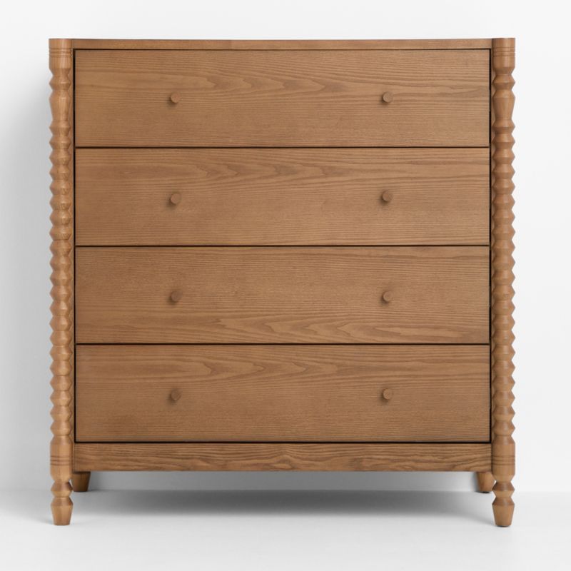 Jack 39" Hazelnut Ash Wood Tall 4-Drawer Kids Dresser - image 1 of 6