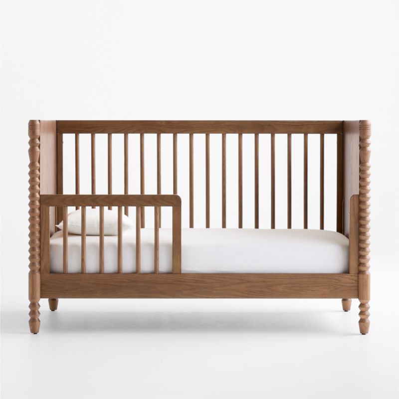 Jack Hazelnut Ash Wood Convertible Baby Crib with Toddler Bed Rail - image 2 of 7