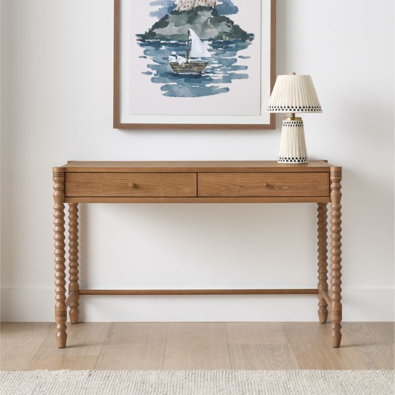 Jack 48" Hazelnut Ash Wood Kids Desk with Drawer - image 2 of 9
