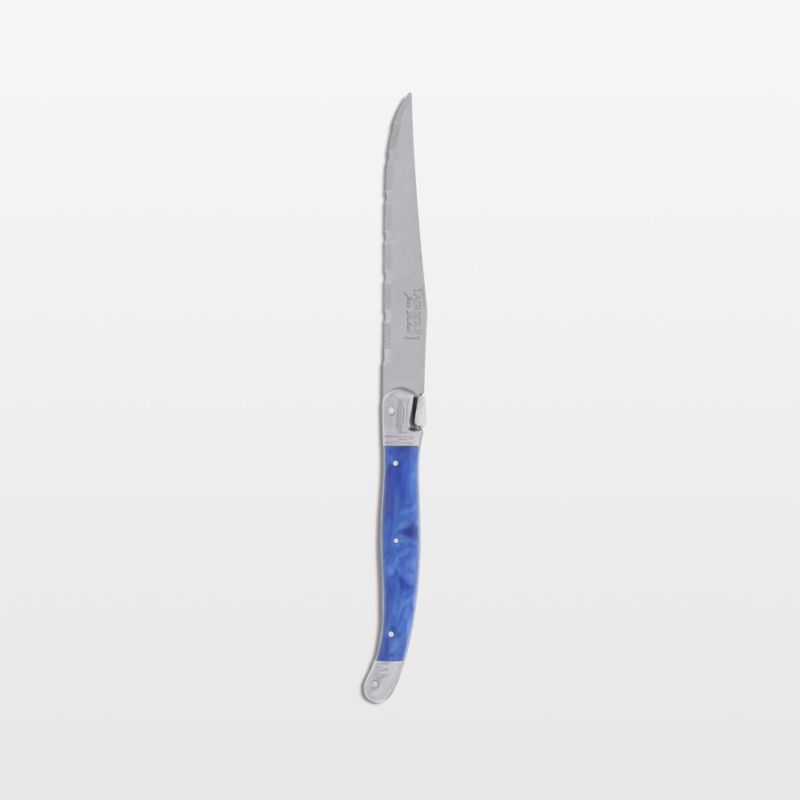 Jean Dubost Laguiole ® Marble Blue Steak Knives, Set of 6 - image 2 of 3