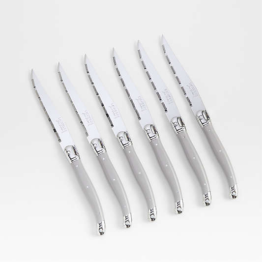 Jean Dubost Laguiole ® Grey Steak Knives, Set of 6