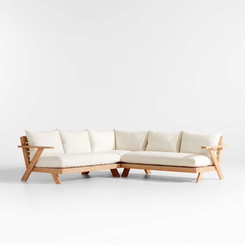 Jeannie Right Arm Teak Outdoor Sofa by Leanne Ford - image 2 of 6