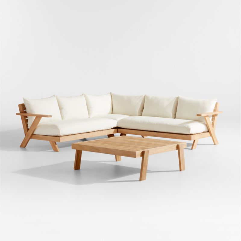 Jeannie Right Arm Teak Outdoor Sofa by Leanne Ford - image 5 of 6