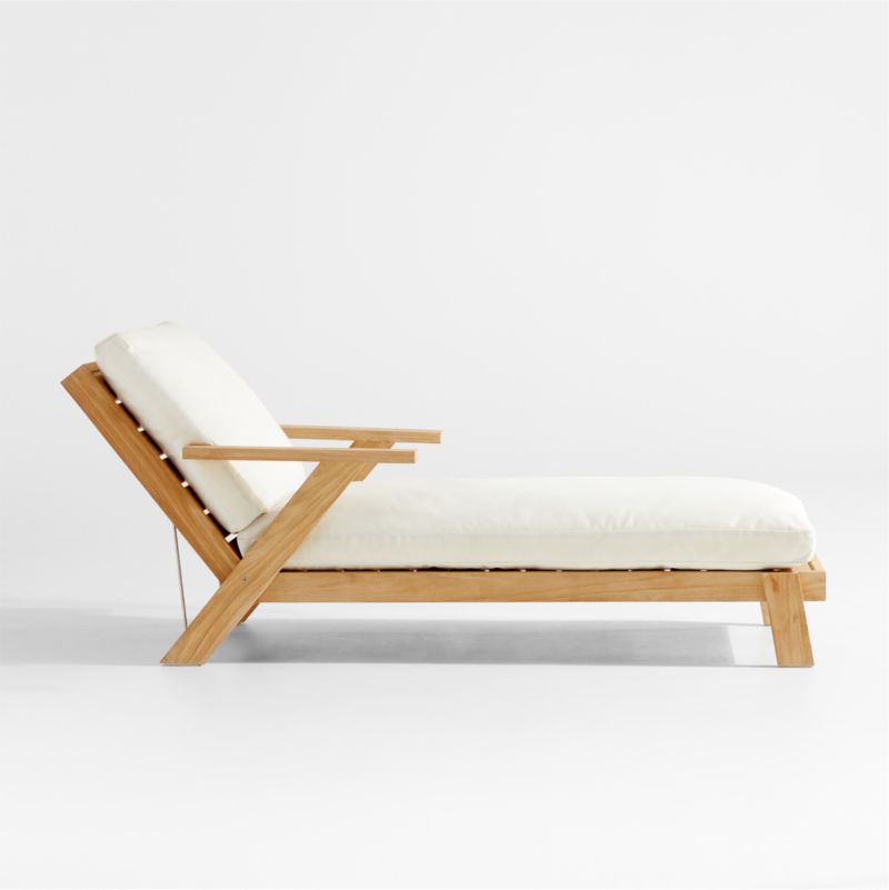 Jeannie Teak Outdoor Chaise Lounge by Leanne Ford - image 9 of 12