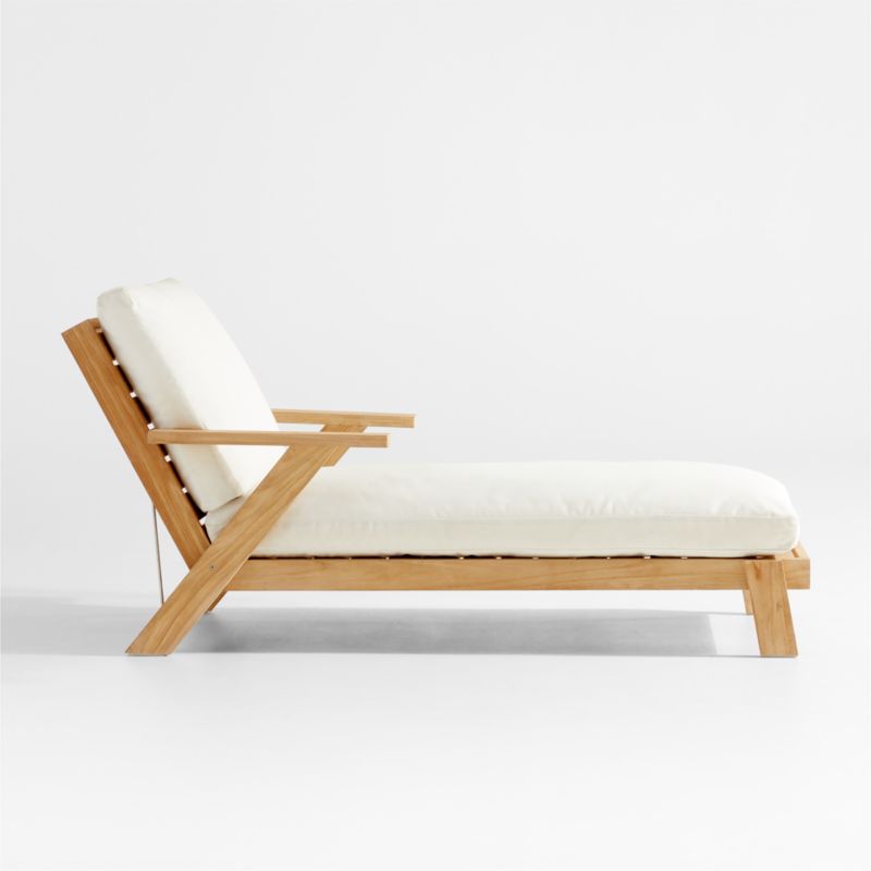 Jeannie Teak Outdoor Chaise Lounge by Leanne Ford - image 8 of 12