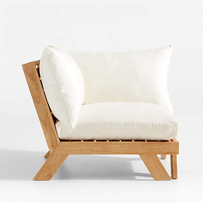 Jeannie Teak Outdoor Corner Chair by Leanne Ford