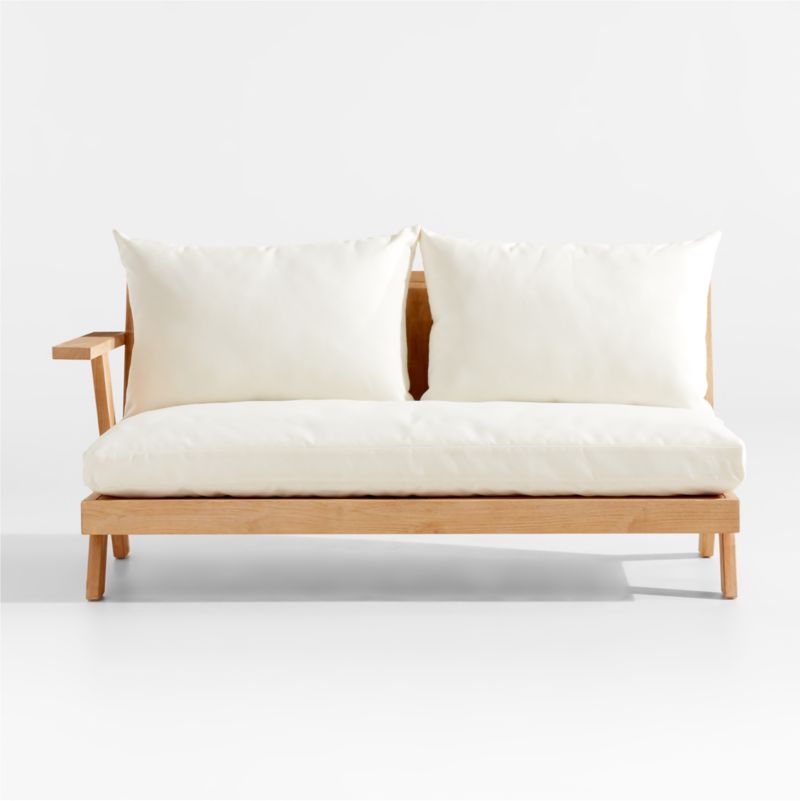 Jeannie Left Arm Teak Outdoor Sofa by Leanne Ford - image 0 of 6