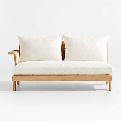 Jeannie Left Arm Teak Outdoor Sofa by Leanne Ford