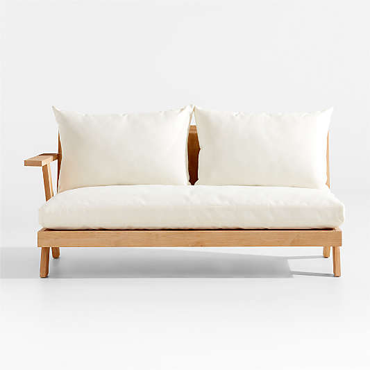 Jeannie Left Arm Teak Outdoor Sofa by Leanne Ford