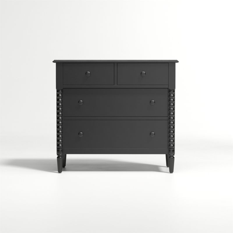 Jenny Lind Black Wood Narrow 4-Drawer Kids Dresser - image 3 of 8